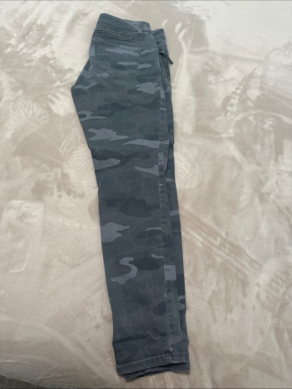 Women’s Black Camo Slim-Fit Pants